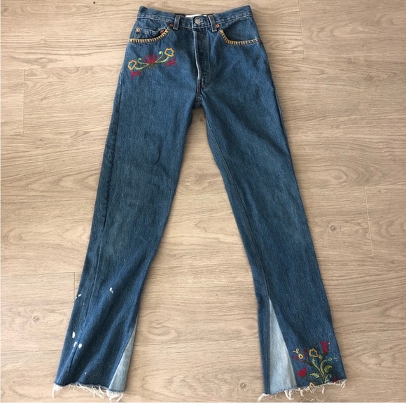 Vintage Levi 501 Flare Jeans - Picture 2 of 6